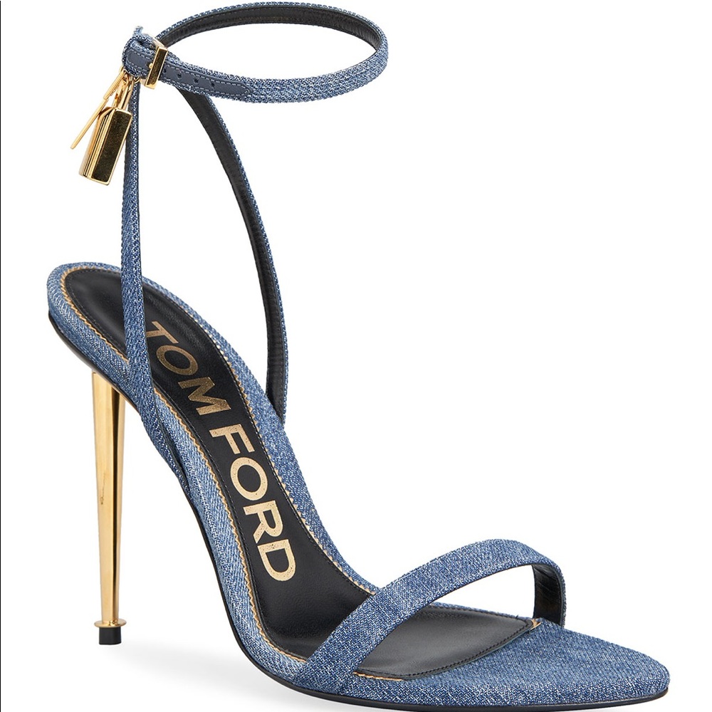 TOM FORD DENIM LOCK SANDAL